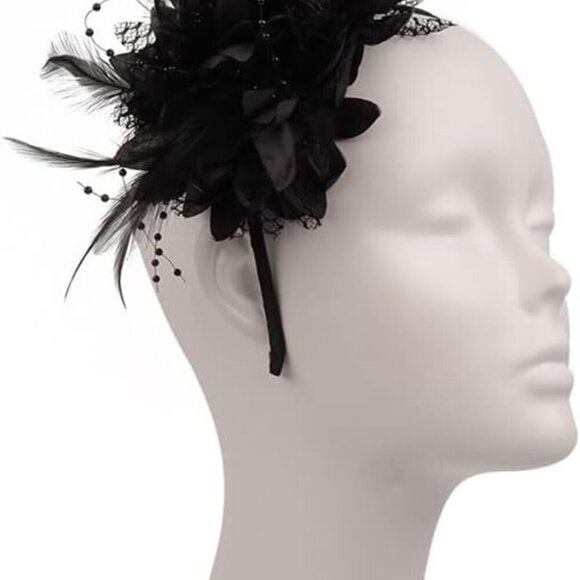 Vintage Feather Headband 1920s Flapper Accessory for Gatsby Party